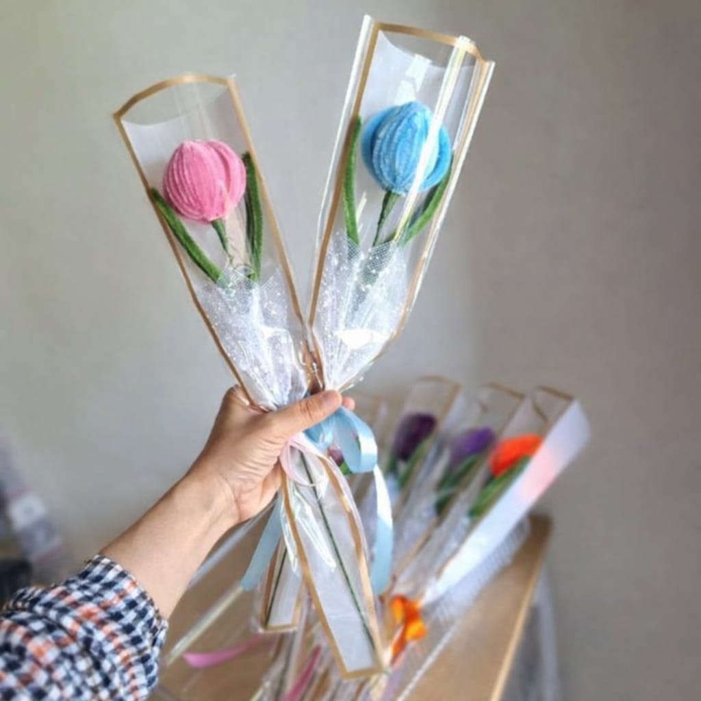 Handcrafted Yarn Tulip
