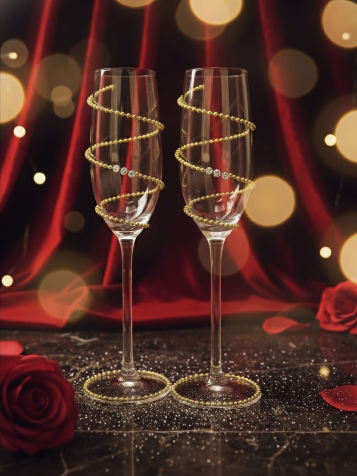 Spiral Champagne Flutes