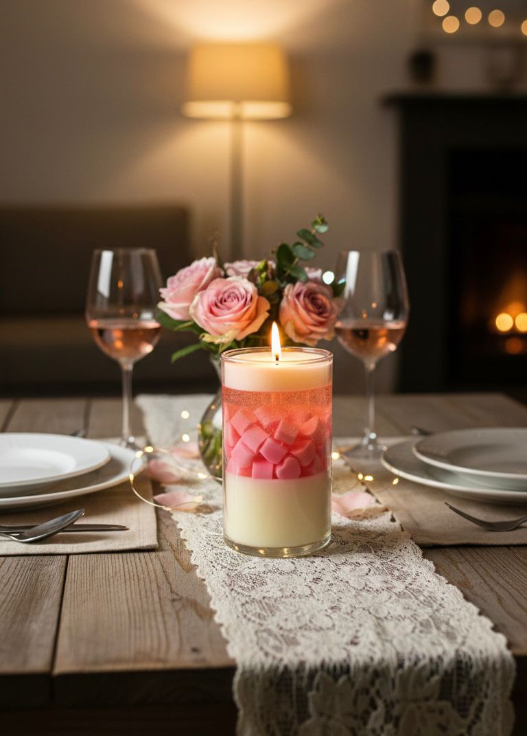 Rose Layered Jar Candle