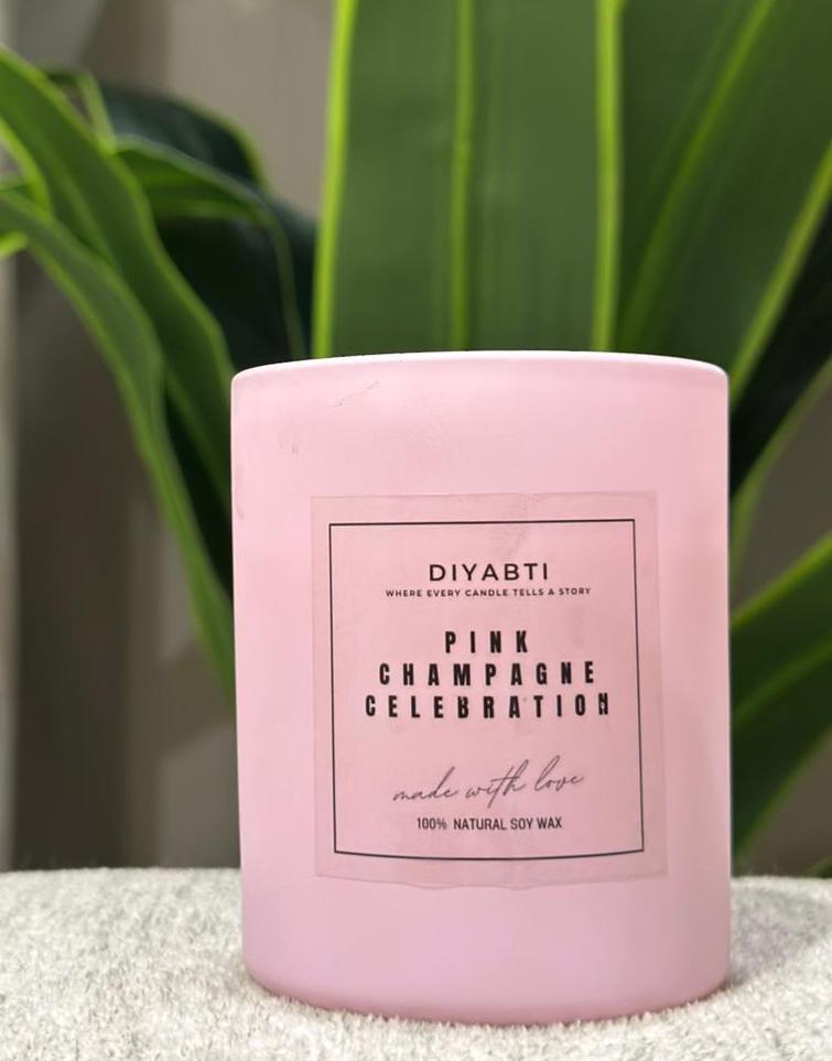 Pink Champagne Celebration Soy Candle