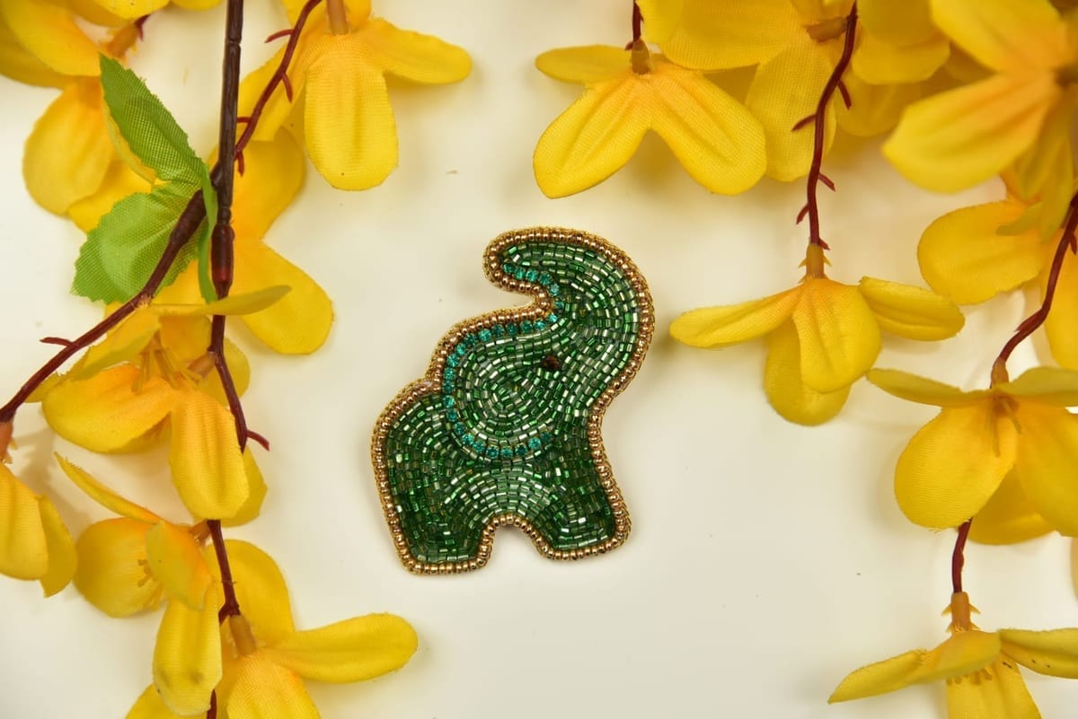 Elephant brooch