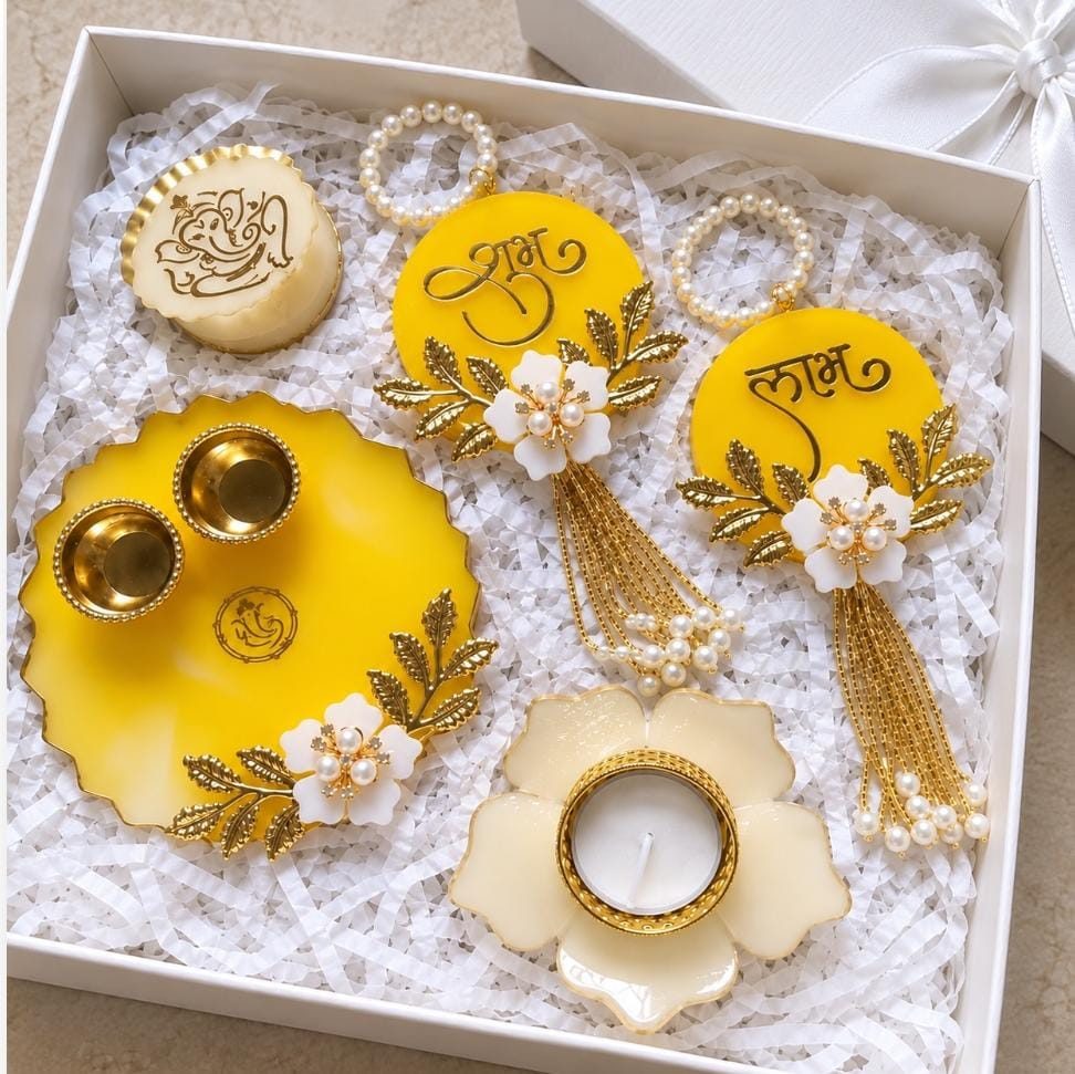 Festive Pooja Thali Gift Box Set