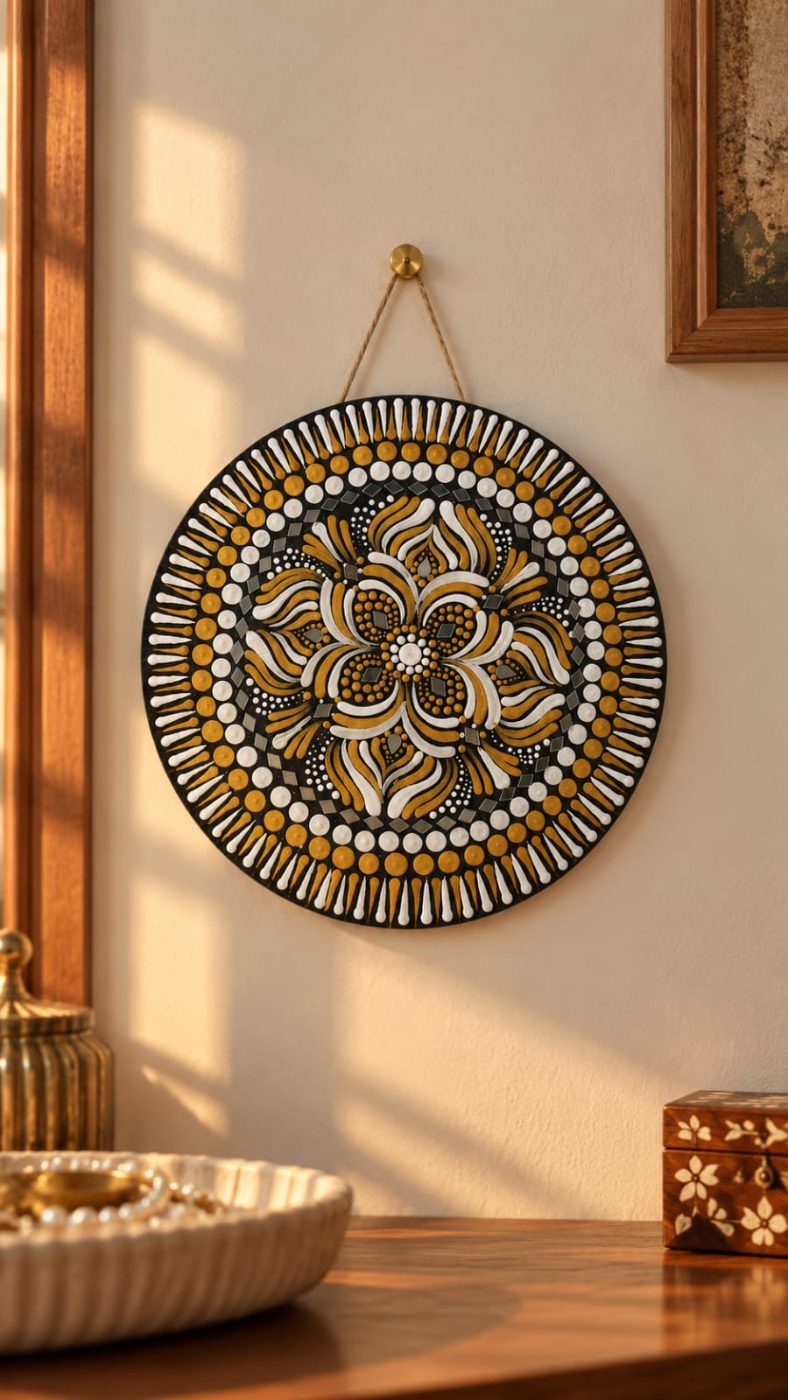 Hand-Painted Mandala Wall Art