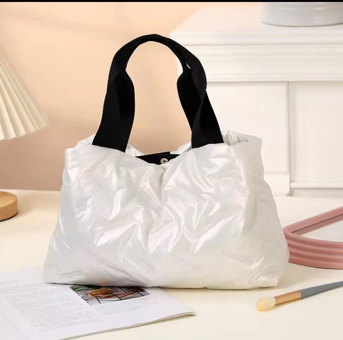 Mini Metallic Tote Bag