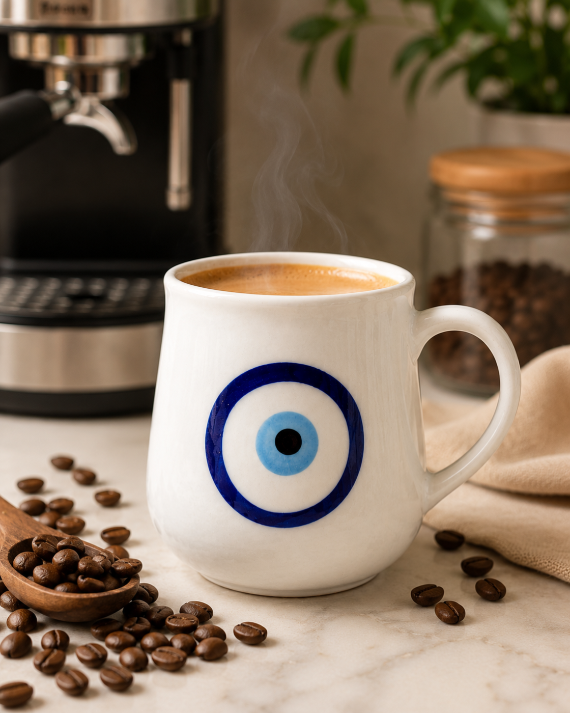 Evil Eye Ceramic Coffee Mug