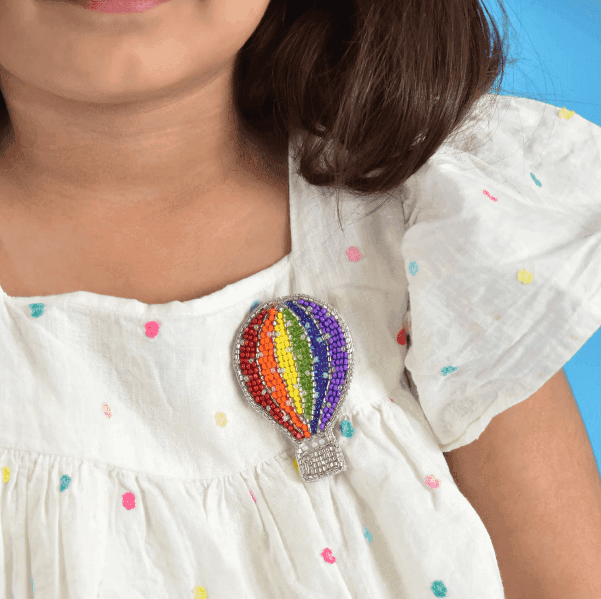 Hot Air Balloon Brooch/Hair-Clip