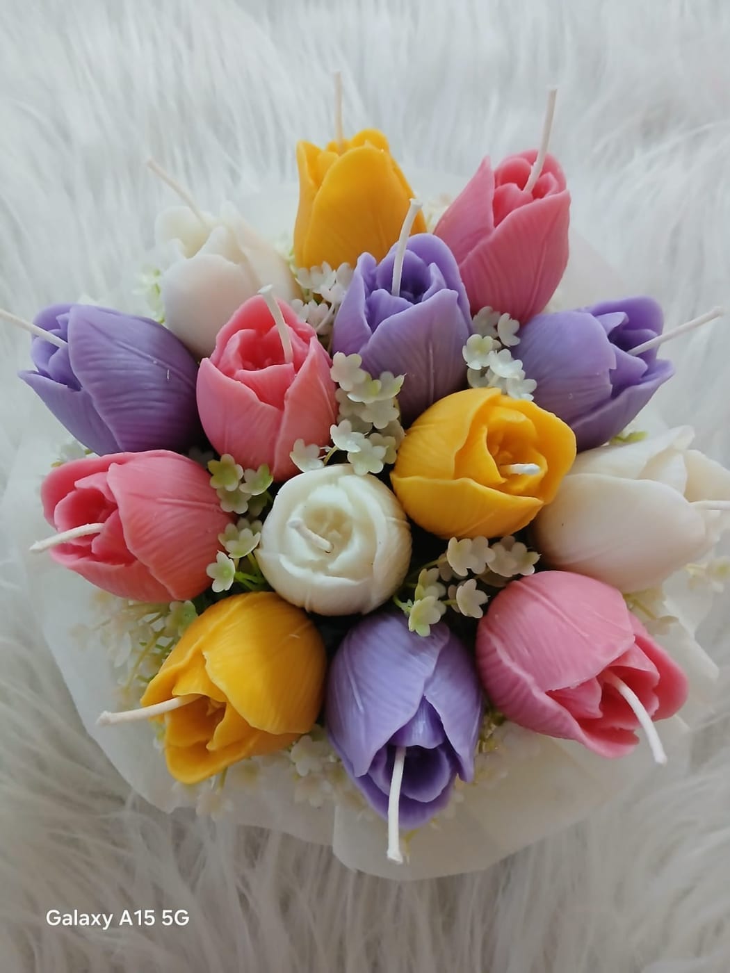 Tulip candle bouquet