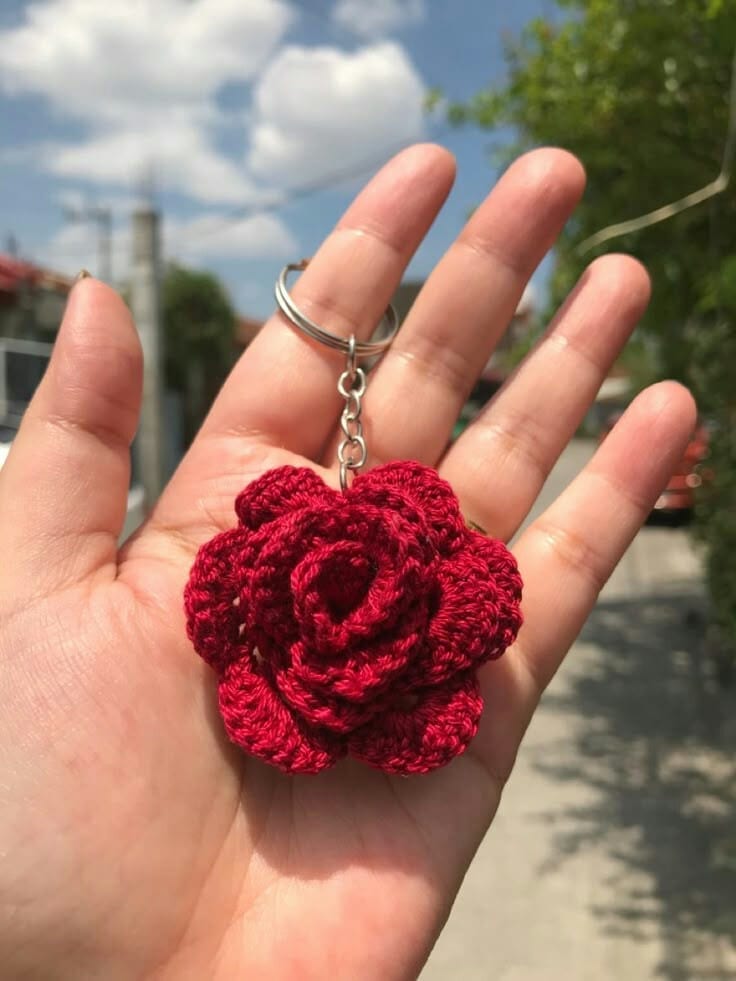 Rose keychain