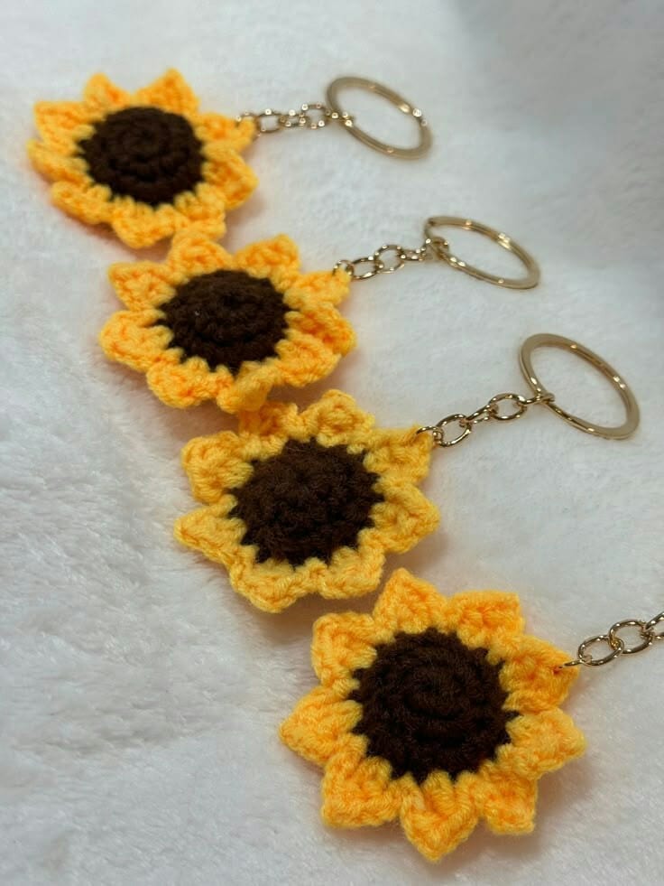Sunflower keychain