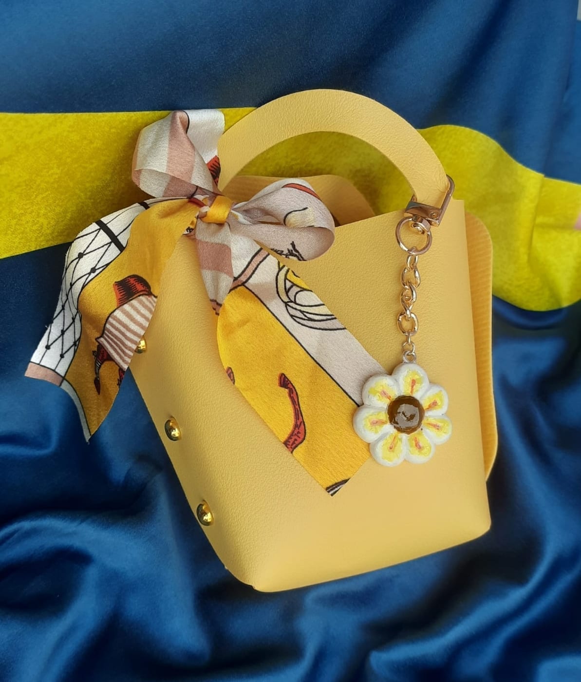 Sunflower bag charm