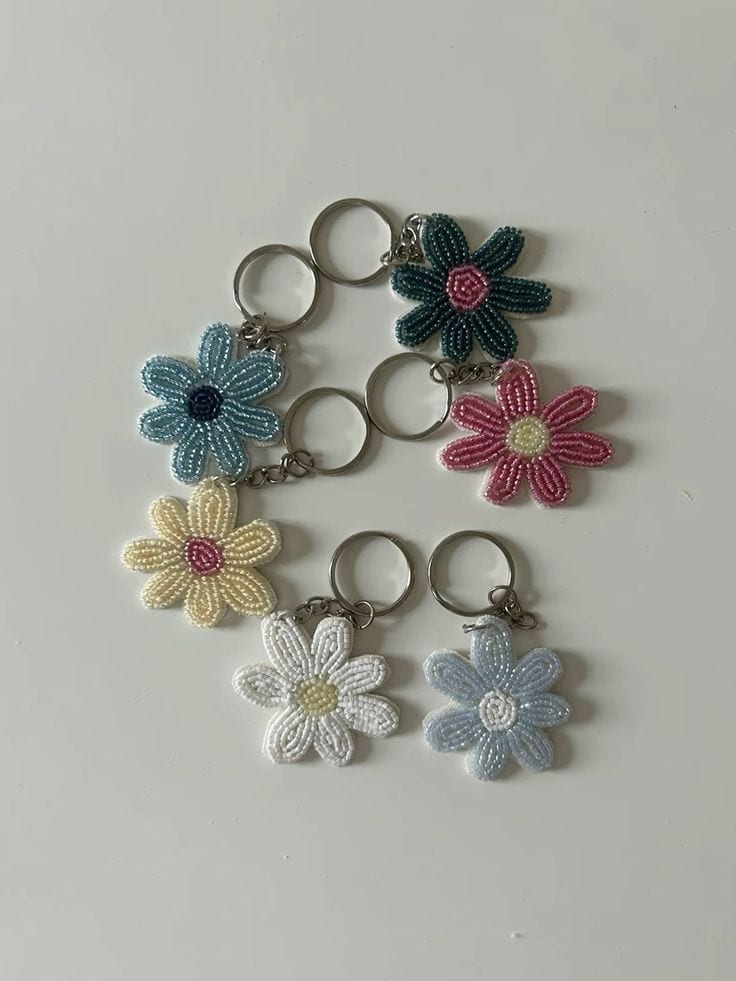 Beaded Flower Charm