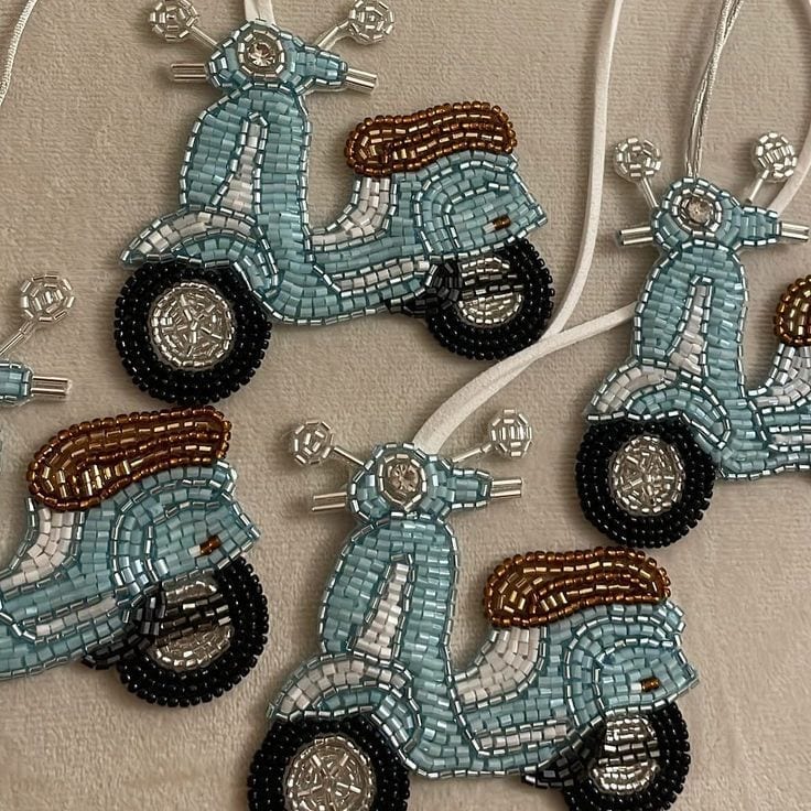 Beaded Scooter Charm