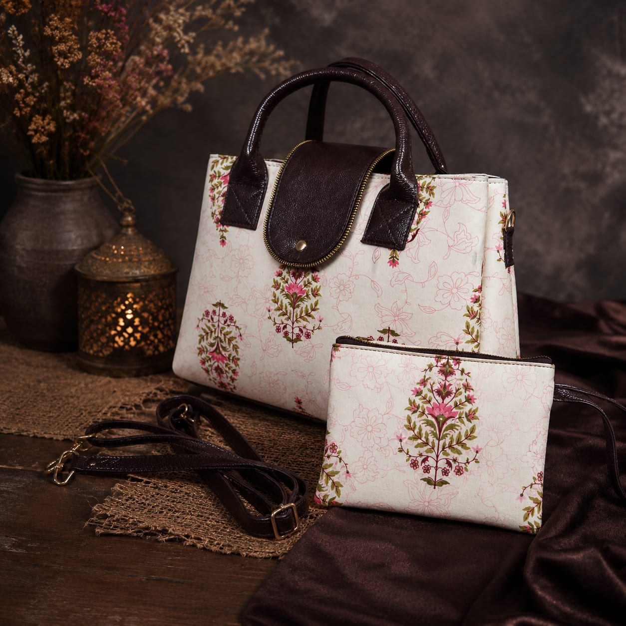 Teddy Tote Bag with Pouch Set