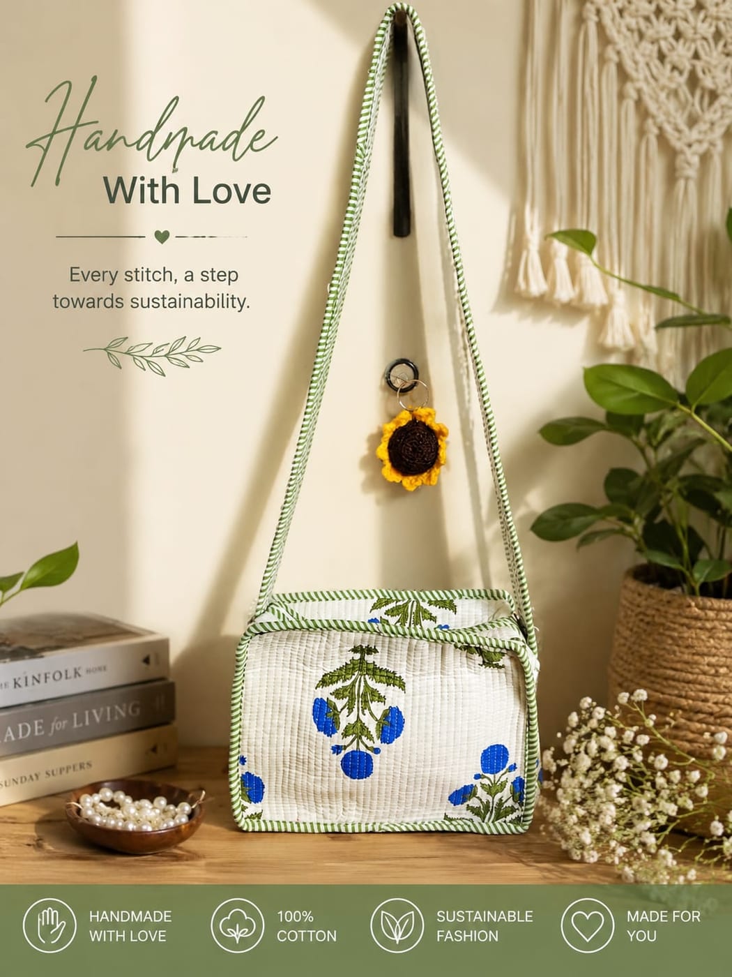 Eco-Friendly Cotton Sling Bag